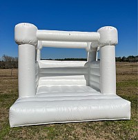 Mini white bounce castle rent Conroe