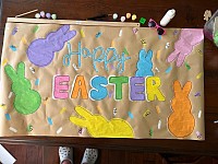 Hand painted brown paper banners